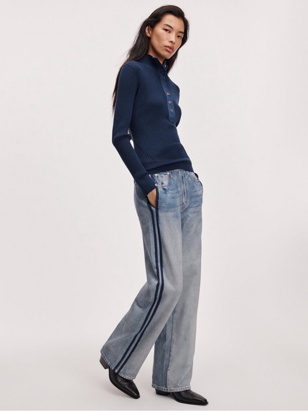 RAG & BONE Miramar Wide Leg Track Pants M